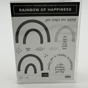 Stampin Up Rainbow Of Happiness Stamp Set "You Make This World A Better Place"